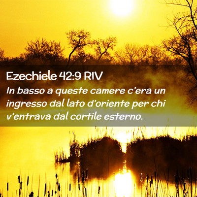 Picture 02 - Ezechiele 42:9 RIV - In basso a queste camere c’era un ingresso dal - Bible Verse Picture