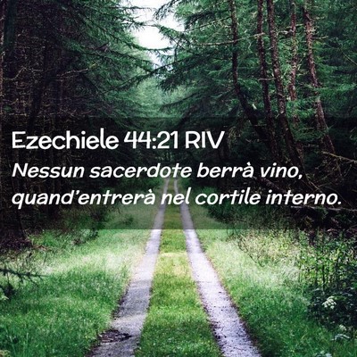 Picture 02 - Ezechiele 44:21 RIV - Nessun sacerdote berrà vino, quand’entrerà - Bible Verse Picture
