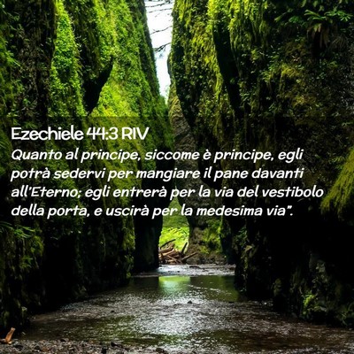 Picture 02 - Ezechiele 44:3 RIV - Quanto al principe, siccome è principe, egli - Bible Verse Picture