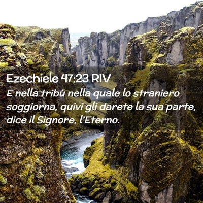 Picture 02 - Ezechiele 47:23 RIV - E nella tribù nella quale lo straniero - Bible Verse Picture