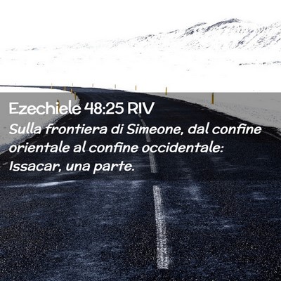 Picture 02 - Ezechiele 48:25 RIV - Sulla frontiera di Simeone, dal confine orientale - Bible Verse Picture