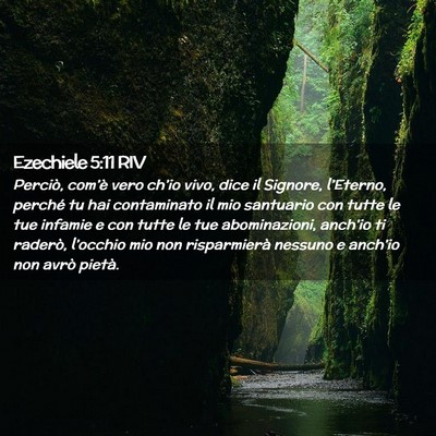 Picture 02 - Ezechiele 5:11 RIV - Perciò, com’è vero ch’io vivo, dice il - Bible Verse Picture