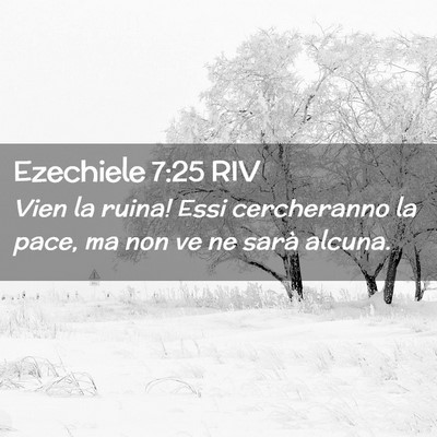 Picture 02 - Ezechiele 7:25 RIV - Vien la ruina! Essi cercheranno la pace, ma non - Bible Verse Picture