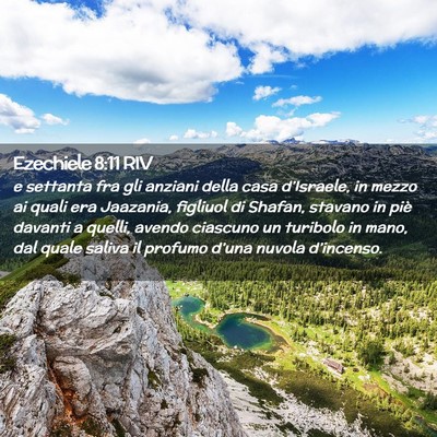 Picture 02 - Ezechiele 8:11 RIV - e settanta fra gli anziani della casa - Bible Verse Picture