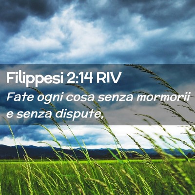 Picture 02 - Filippesi 2:14 RIV - Fate ogni cosa senza mormorii e senza - Bible Verse Picture