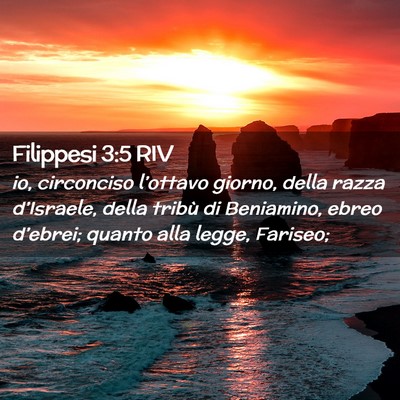 Picture 02 - Filippesi 3:5 RIV - io, circonciso l’ottavo giorno, della razza - Bible Verse Picture