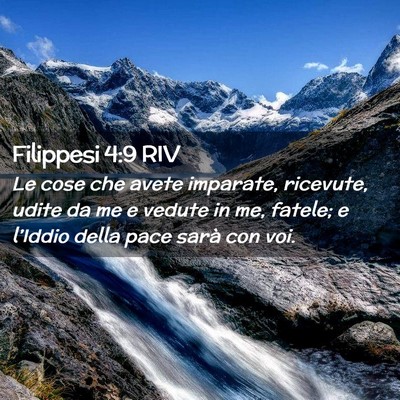 Picture 02 - Filippesi 4:9 RIV - Le cose che avete imparate, ricevute, udite da me - Bible Verse Picture