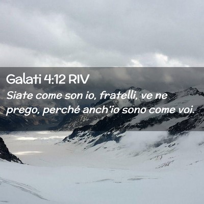 Picture 02 - Galati 4:12 RIV - Siate come son io, fratelli, ve ne prego, perché - Bible Verse Picture
