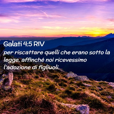 Picture 02 - Galati 4:5 RIV - per riscattare quelli che erano sotto la legge, - Bible Verse Picture