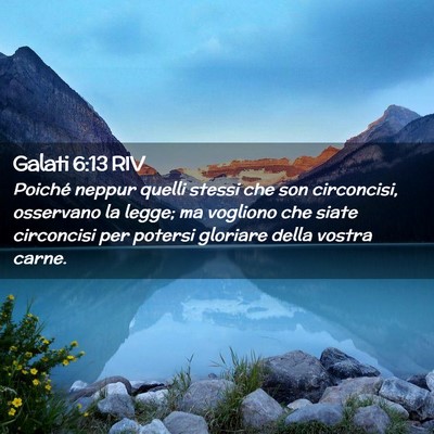 Picture 02 - Galati 6:13 RIV - Poiché neppur quelli stessi che son circoncisi, - Bible Verse Picture