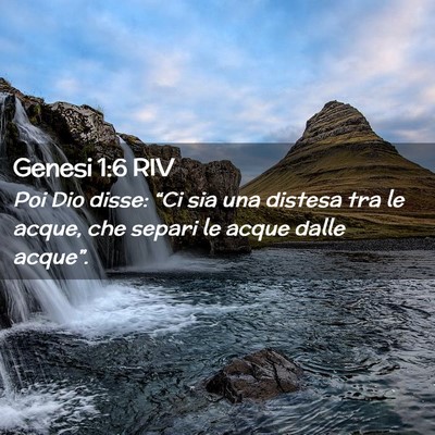 Picture 02 - Genesi 1:6 RIV - Poi Dio disse: “Ci sia una distesa tra le - Bible Verse Picture