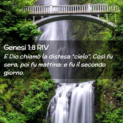 Picture 02 - Genesi 1:8 RIV - E Dio chiamò la distesa “cielo”. Così fu - Bible Verse Picture