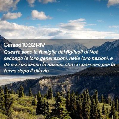 Picture 02 - Genesi 10:32 RIV - Queste sono le famiglie dei figliuoli di Noè - Bible Verse Picture