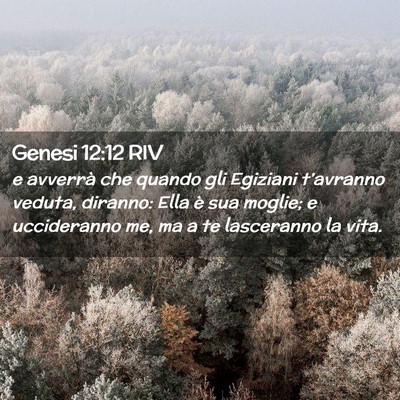 Picture 02 - Genesi 12:12 RIV - e avverrà che quando gli Egiziani t’avranno - Bible Verse Picture
