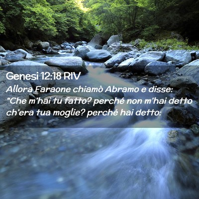 Picture 02 - Genesi 12:18 RIV - Allora Faraone chiamò Abramo e disse: “Che - Bible Verse Picture