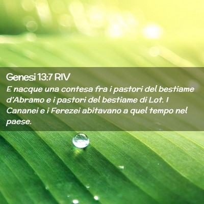 Picture 02 - Genesi 13:7 RIV - E nacque una contesa fra i pastori del bestiame - Bible Verse Picture