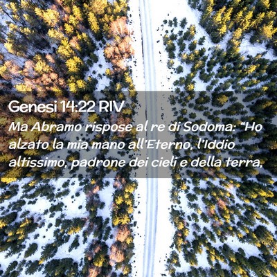 Picture 02 - Genesi 14:22 RIV - Ma Abramo rispose al re di Sodoma: “Ho alzato - Bible Verse Picture