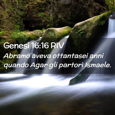 Picture 02 - Genesi 16:16 RIV - Abramo aveva ottantasei anni quando Agar gli - Bible Verse Picture