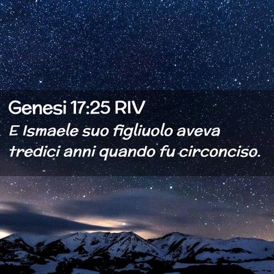 Picture 02 - Genesi 17:25 RIV - E Ismaele suo figliuolo aveva tredici anni quando - Bible Verse Picture