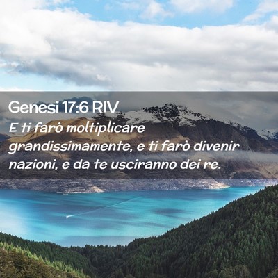 Picture 02 - Genesi 17:6 RIV - E ti farò moltiplicare grandissimamente, e ti - Bible Verse Picture