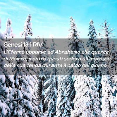 Picture 02 - Genesi 18:1 RIV - L’Eterno apparve ad Abrahamo alle querce di - Bible Verse Picture