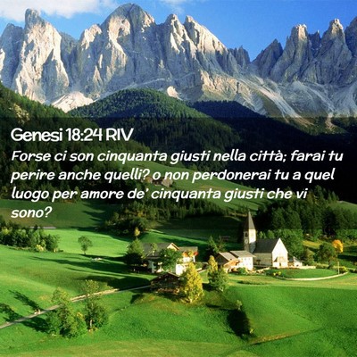 Picture 02 - Genesi 18:24 RIV - Forse ci son cinquanta giusti nella città; farai - Bible Verse Picture
