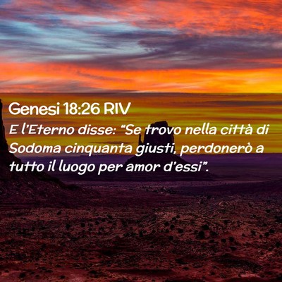 Picture 02 - Genesi 18:26 RIV - E l’Eterno disse: “Se trovo nella città di - Bible Verse Picture