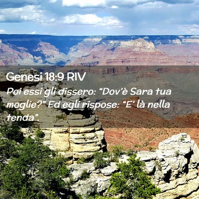 Picture 02 - Genesi 18:9 RIV - Poi essi gli dissero: “Dov’è Sara tua - Bible Verse Picture
