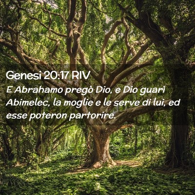 Picture 02 - Genesi 20:17 RIV - E Abrahamo pregò Dio, e Dio guarì Abimelec, la - Bible Verse Picture