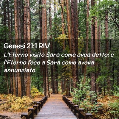 Picture 02 - Genesi 21:1 RIV - L’Eterno visitò Sara come avea detto; e - Bible Verse Picture