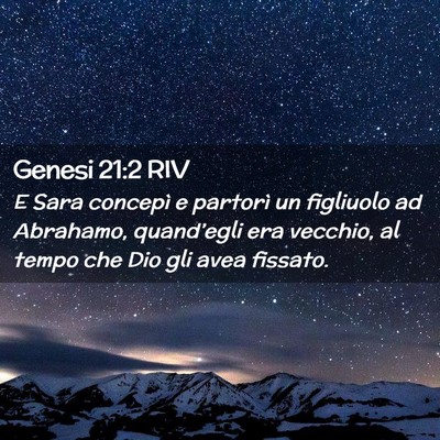 Picture 02 - Genesi 21:2 RIV - E Sara concepì e partorì un figliuolo ad - Bible Verse Picture
