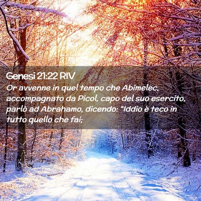 Picture 02 - Genesi 21:22 RIV - Or avvenne in quel tempo che Abimelec, - Bible Verse Picture