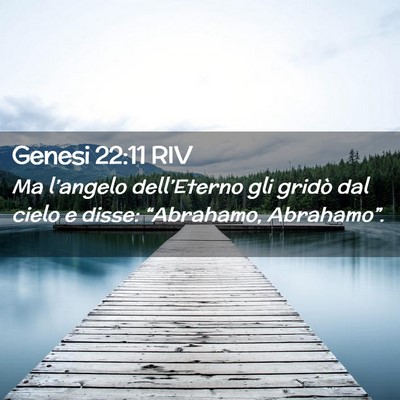 Picture 02 - Genesi 22:11 RIV - Ma l’angelo dell’Eterno gli gridò dal cielo - Bible Verse Picture