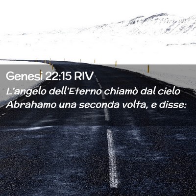 Picture 02 - Genesi 22:15 RIV - L’angelo dell’Eterno chiamò dal cielo - Bible Verse Picture