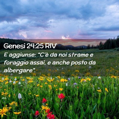 Picture 02 - Genesi 24:25 RIV - E aggiunse: “C’è da noi strame e foraggio - Bible Verse Picture