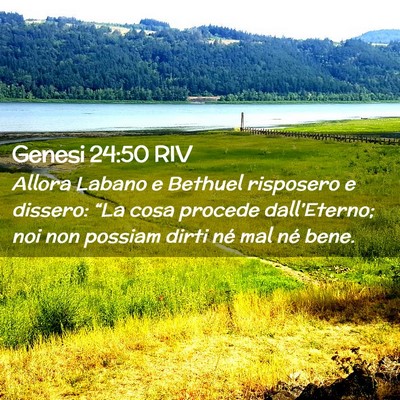 Picture 02 - Genesi 24:50 RIV - Allora Labano e Bethuel risposero e dissero: - Bible Verse Picture