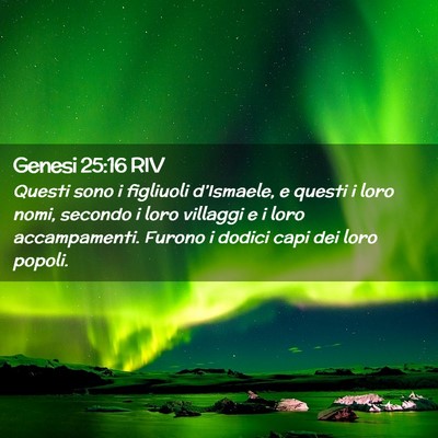 Picture 02 - Genesi 25:16 RIV - Questi sono i figliuoli d’Ismaele, e questi i - Bible Verse Picture