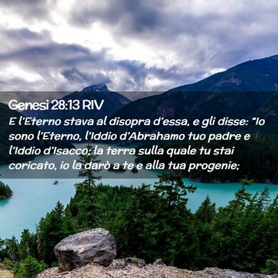 Picture 02 - Genesi 28:13 RIV - E l’Eterno stava al disopra d’essa, e gli - Bible Verse Picture