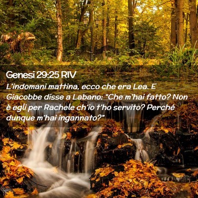 Picture 02 - Genesi 29:25 RIV - L’indomani mattina, ecco che era Lea. E - Bible Verse Picture