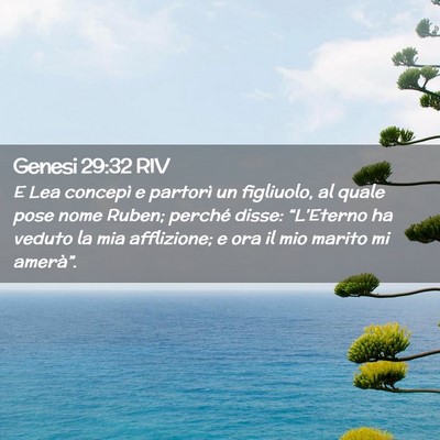 Picture 02 - Genesi 29:32 RIV - E Lea concepì e partorì un figliuolo, al quale - Bible Verse Picture