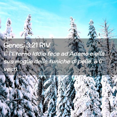 Picture 02 - Genesi 3:21 RIV - E l’Eterno Iddio fece ad Adamo e alla sua - Bible Verse Picture