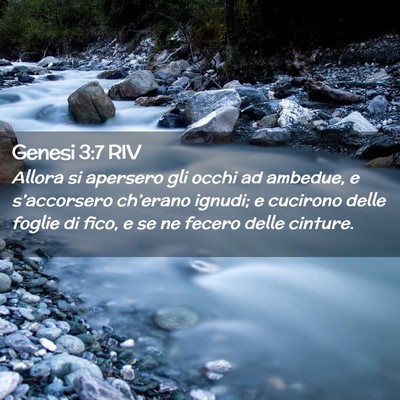 Picture 02 - Genesi 3:7 RIV - Allora si apersero gli occhi ad ambedue, e - Bible Verse Picture