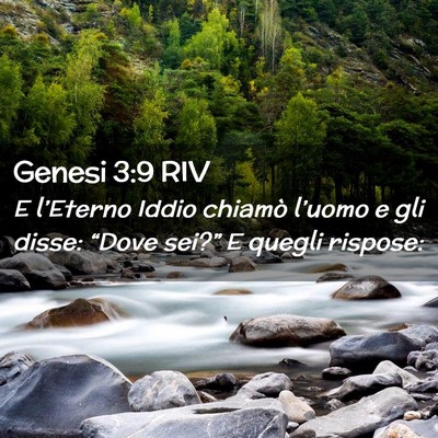 Picture 02 - Genesi 3:9 RIV - E l’Eterno Iddio chiamò l’uomo e gli disse: - Bible Verse Picture