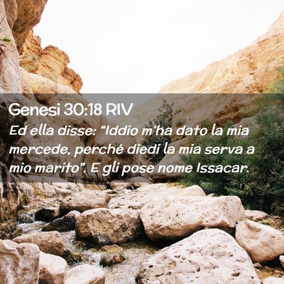 Picture 02 - Genesi 30:18 RIV - Ed ella disse: “Iddio m’ha dato la mia - Bible Verse Picture