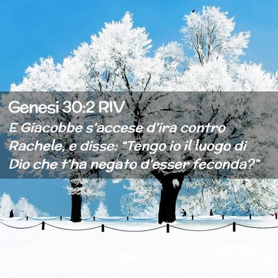 Picture 02 - Genesi 30:2 RIV - E Giacobbe s’accese d’ira contro Rachele, e - Bible Verse Picture