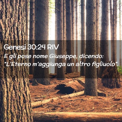 Picture 02 - Genesi 30:24 RIV - E gli pose nome Giuseppe, dicendo: “L’Eterno - Bible Verse Picture