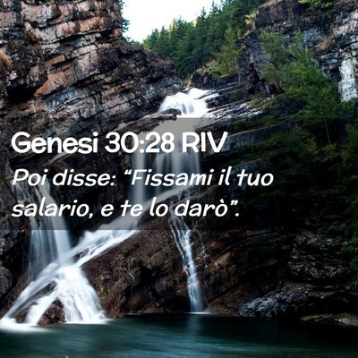 Picture 02 - Genesi 30:28 RIV - Poi disse: “Fissami il tuo salario, e te lo - Bible Verse Picture
