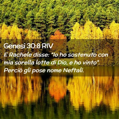 Picture 02 - Genesi 30:8 RIV - E Rachele disse: “Io ho sostenuto con mia - Bible Verse Picture