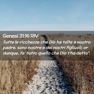 Picture 02 - Genesi 31:16 RIV - Tutte le ricchezze che Dio ha tolte a nostro - Bible Verse Picture