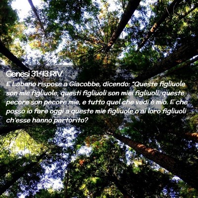 Picture 02 - Genesi 31:43 RIV - E Labano rispose a Giacobbe, dicendo: “Queste - Bible Verse Picture